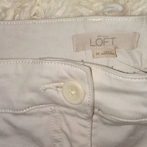 The Taylor Loft straight leg off white pants